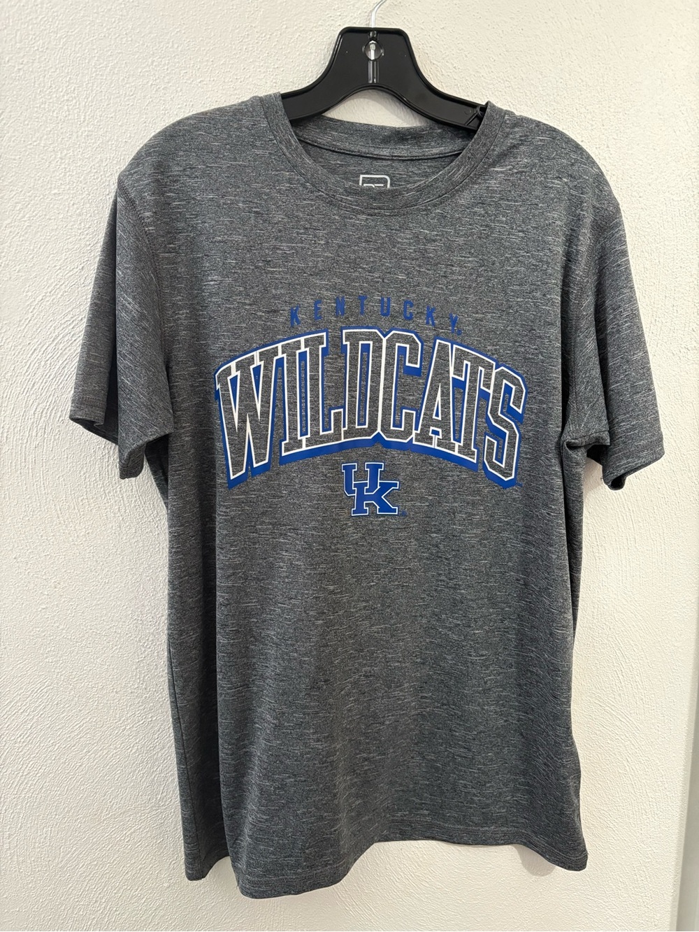Knights Apparel Kentucky Wildcats Heather Gray Short Sleeve Tee with Blue Logo